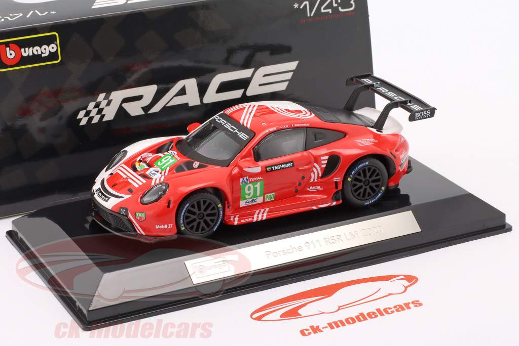 Porsche 911 RSR #91 24h LeMans 2020 Bruni, Lietz, Makowiecki 1:43 Bburago