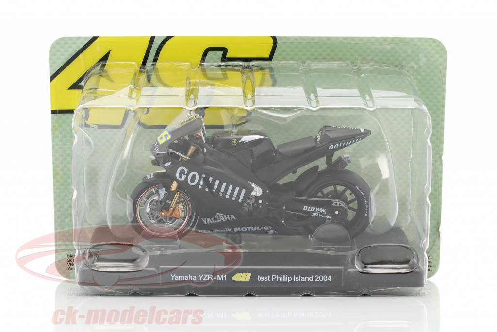 V. Rossi Yamaha YZR-M1 #46 Test MotoGP Phillip Island Verdensmester 2004 1:18 Altaya