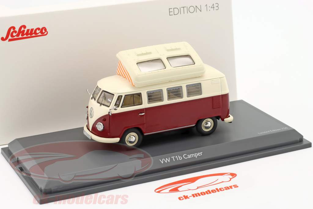Volkswagen VW T1b Camper year 1962 dark red / beige 1:43 Schuco