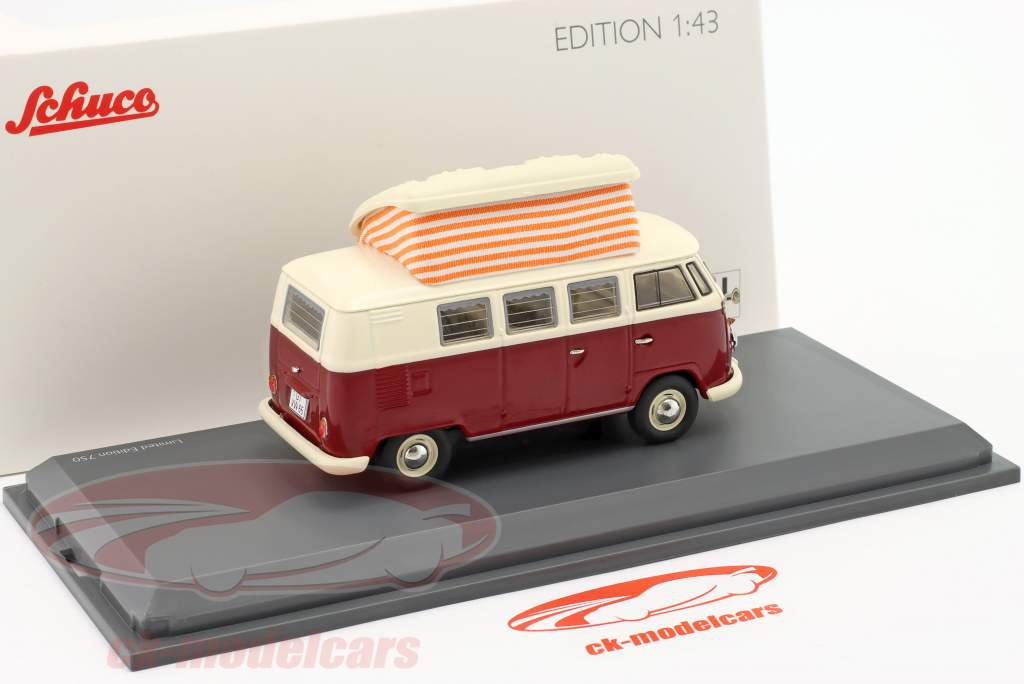Volkswagen VW T1b Camper year 1962 dark red / beige 1:43 Schuco