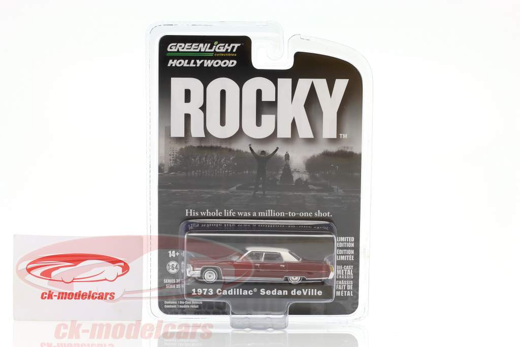 Cadillac deVille 1973 映画 Rocky (1976) 暗赤色 1:64 Greenlight