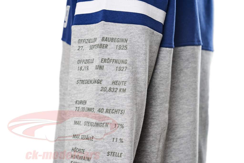 Nürburgring Pull à capuche Challenge bleu / gris-mélange