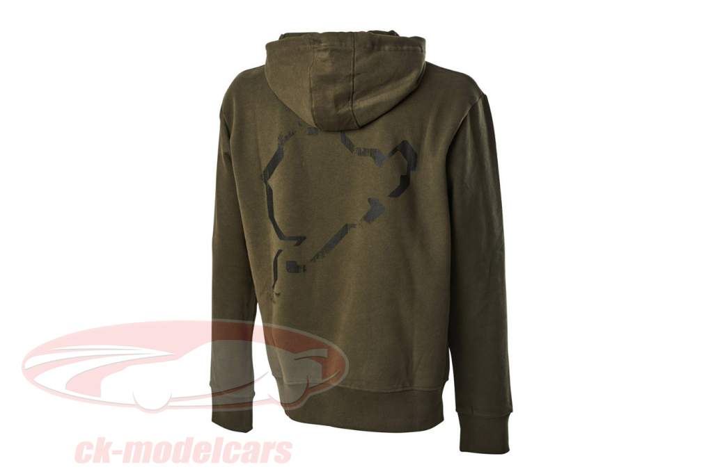 Nürburgring Pull à capuche Community olive verte