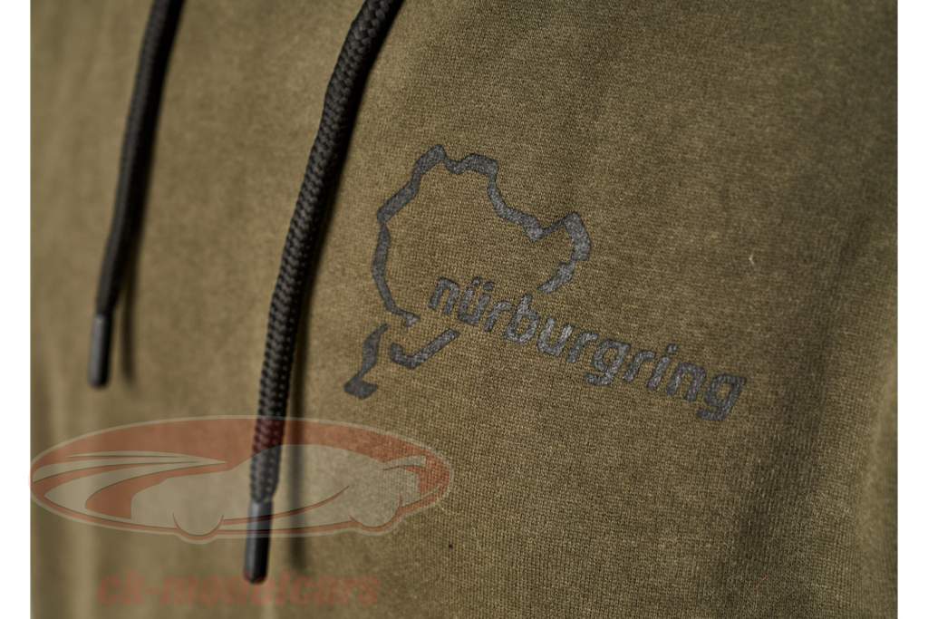 Nürburgring Pull à capuche Community olive verte