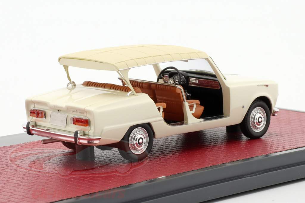 Alfa Romeo Giulia Torpedo Colli Closed Top year 1965 cream White 1:43 Matrix