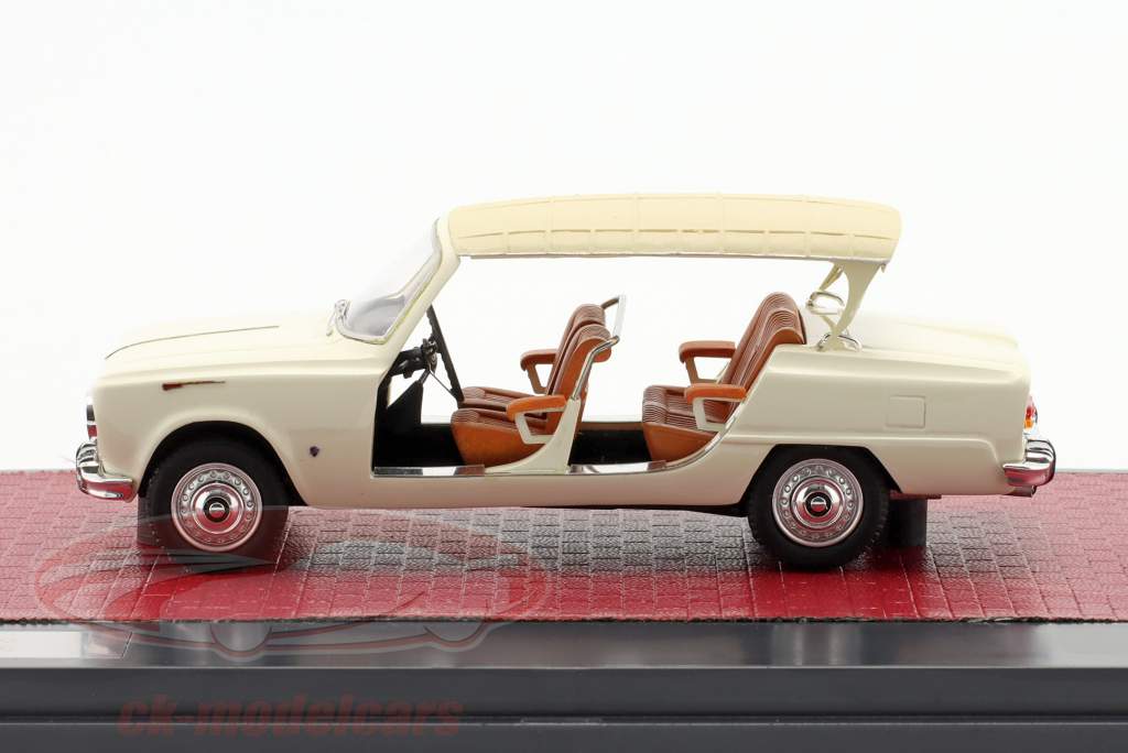 Alfa Romeo Giulia Torpedo Colli Closed Top year 1965 cream White 1:43 Matrix