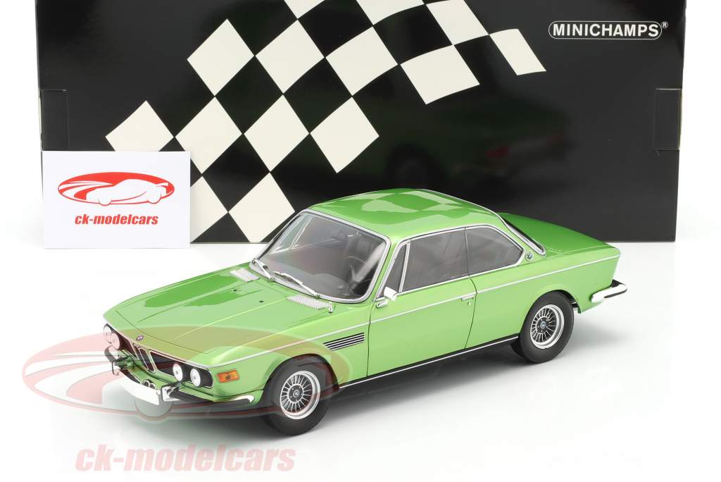 BMW 3.0 CSI year 1971 green metallic 1:18 Minichamps
