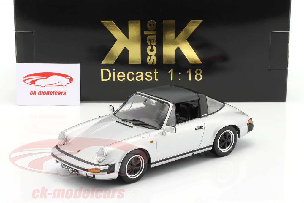 Porsche 911 SC Targa Baujahr 1983 silber metallic 1:18 KK-Scale