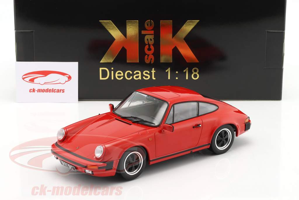 Porsche 911 SC Coupe year 1983 red 1:18 KK-Scale