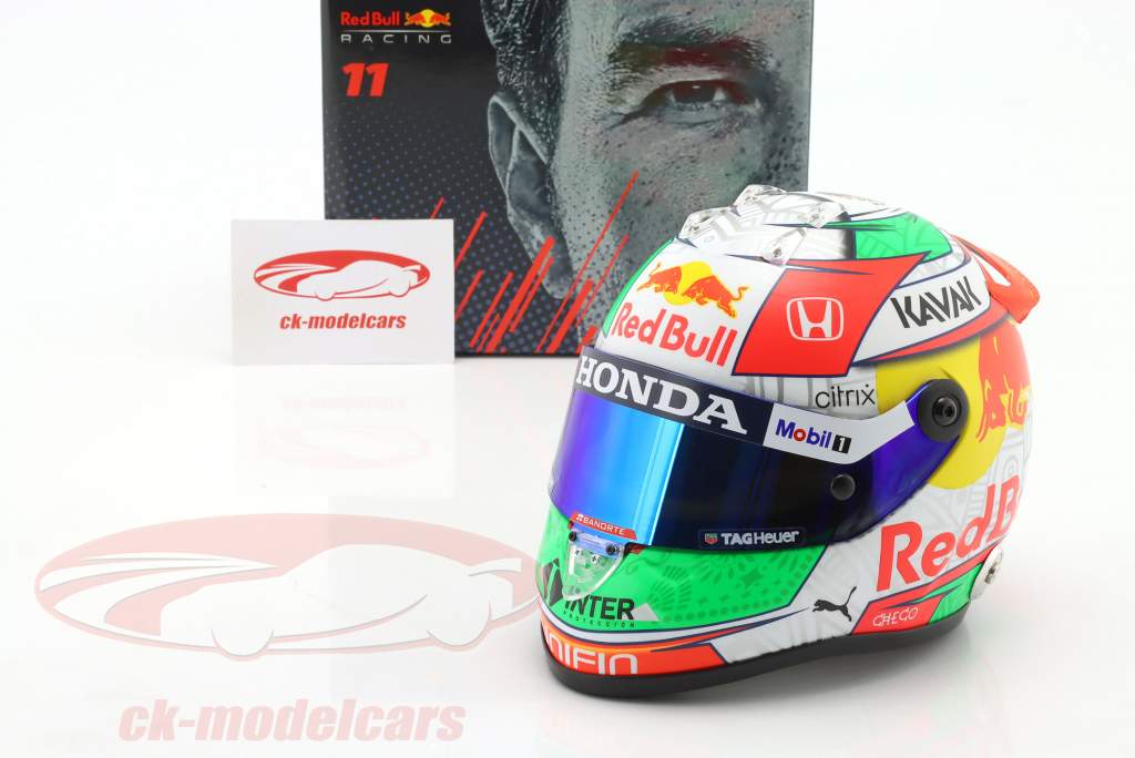 Sergio Perez #11 3rd Mexico GP formula 1 2021 helmet 1:2 Schuberth
