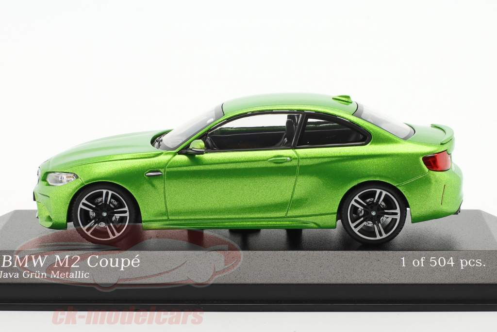 BMW M2 Coupe Année de construction 2016 vert java métallique 1:43 Minichamps