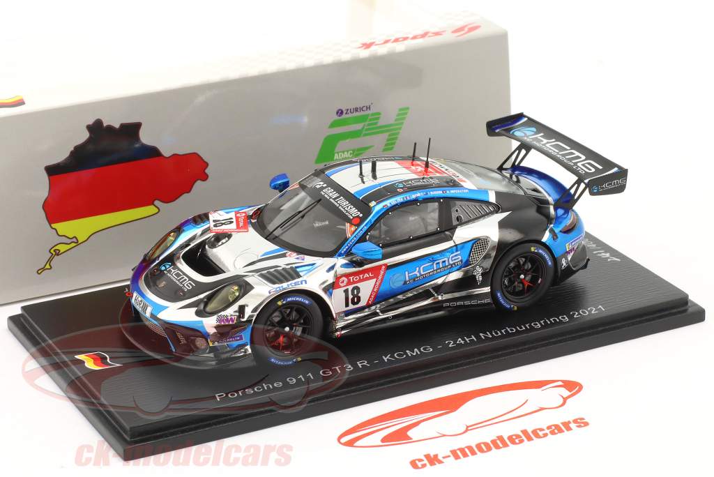 Porsche 911 GT3 R #18 24h Nürburgring 2021 KCMG 1:43 Spark