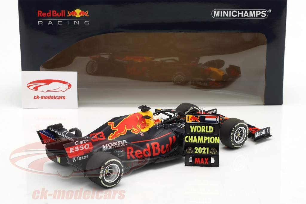 Max Verstappen Red Bull RB16B #33 Winner Abu Dhabi formula 1 World Champion 2021 1:18 Minichamps