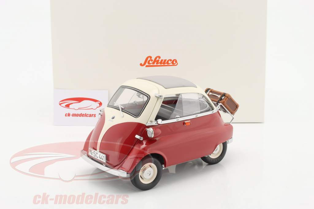 BMW Isetta Export Construction year 1957 red / cream White 1:12 Schuco