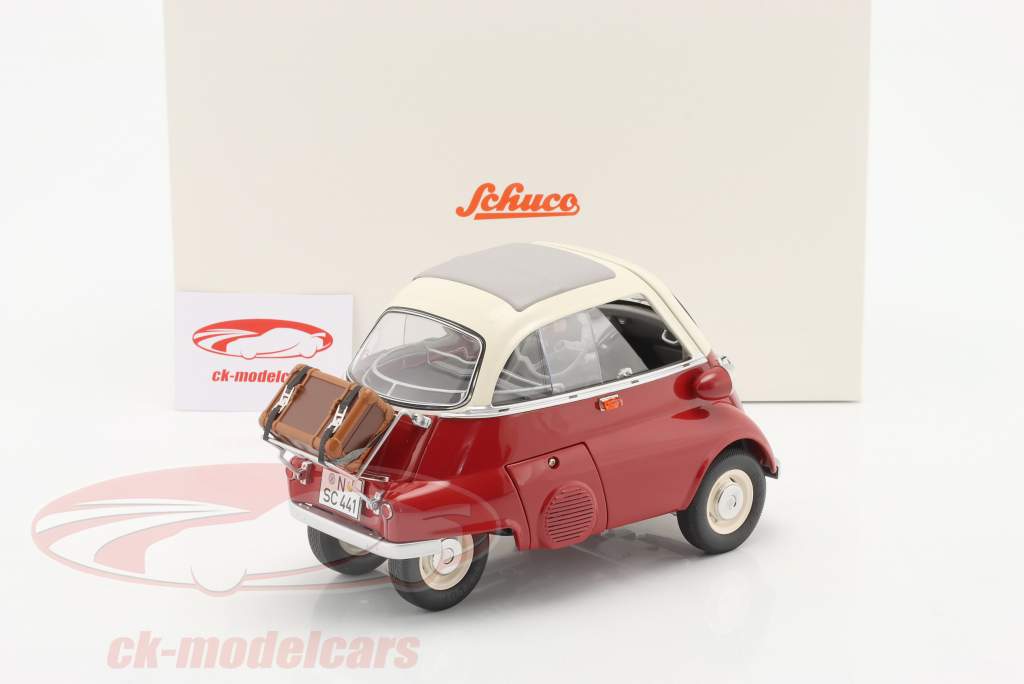 BMW Isetta Export Année de construction 1957 rouge / crème Blanc 1:12 Schuco