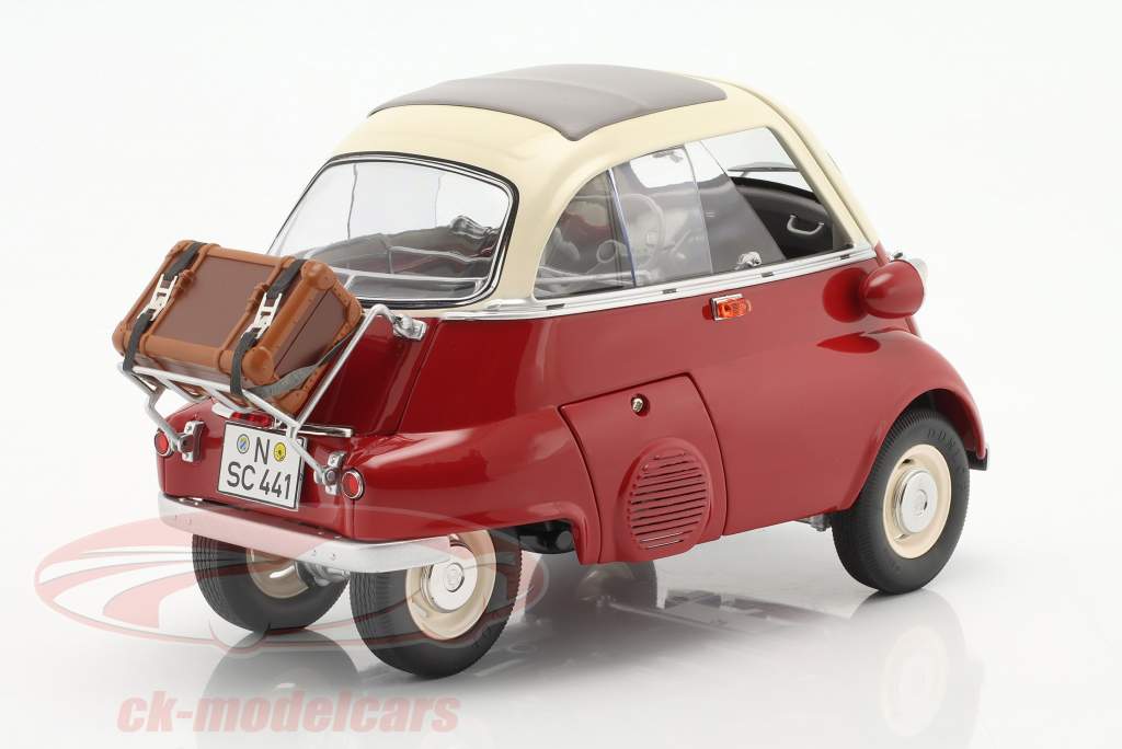 BMW Isetta Export Année de construction 1957 rouge / crème Blanc 1:12 Schuco
