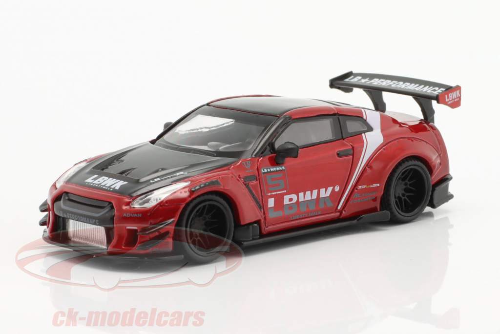 Nissan GT-R (R35) LB-Works rød 1:64 TrueScale