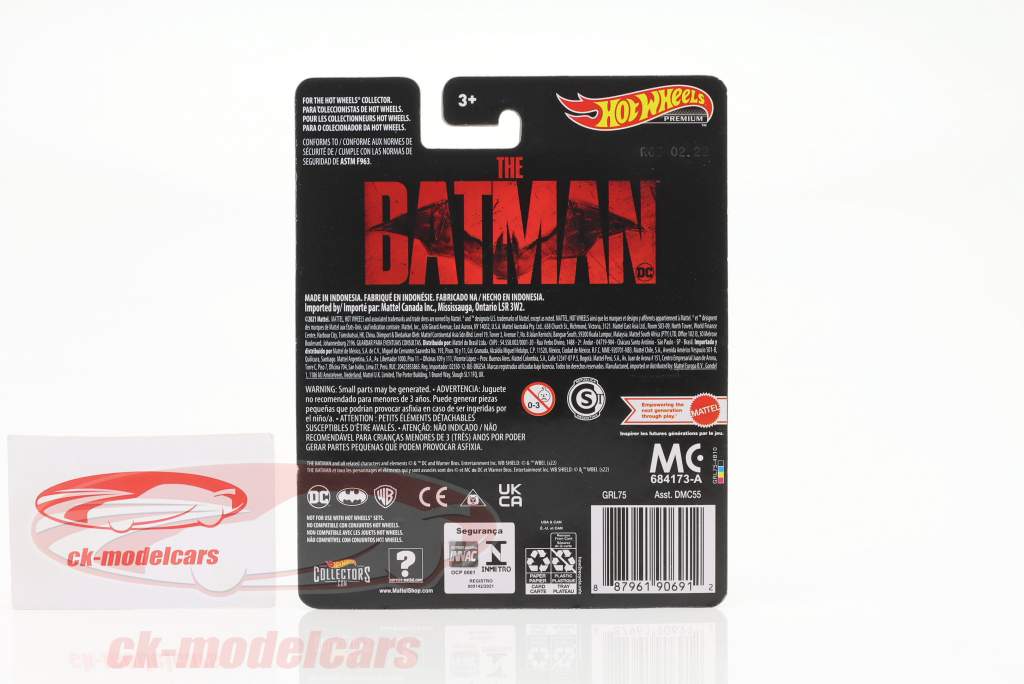 Batmobile Movie: "The Batman" 2022 1:64 HotWheels
