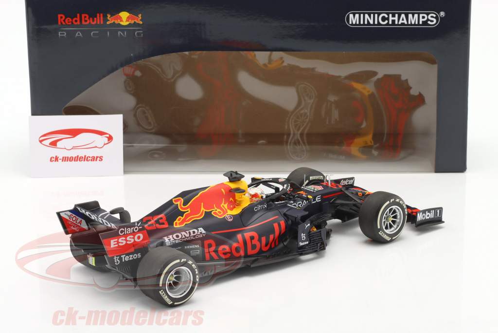 M. Verstappen Red Bull RB16B #33 Sieger Frankreich GP F1 Weltmeister 2021 1:18 Minichamps