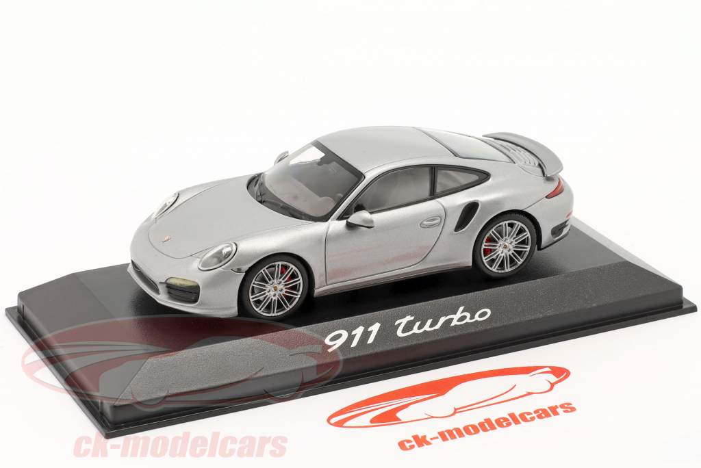 Porsche 911 (991) Turbo year 2013 silver 1:43 Minichamps