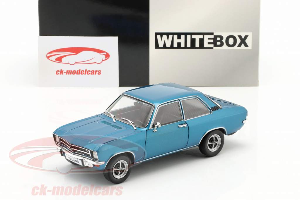 Opel Ascona A 1.9 SR blå metallisk 1:24 WhiteBox