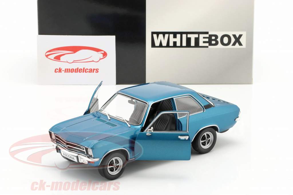 Opel Ascona A 1.9 SR blå metallisk 1:24 WhiteBox