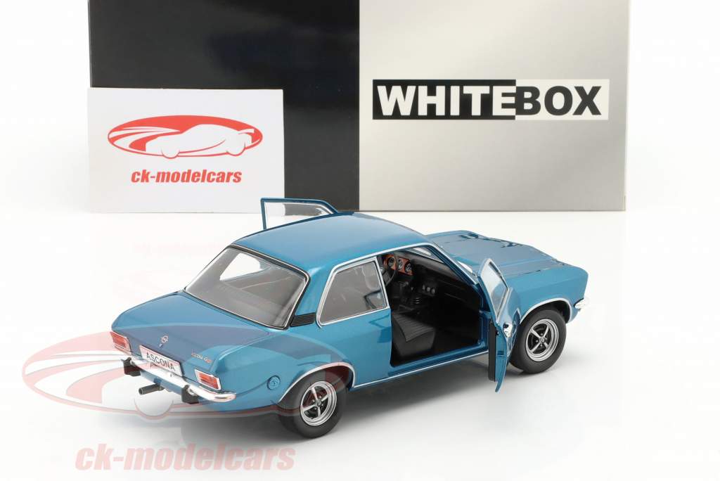 Opel Ascona A 1.9 SR blå metallisk 1:24 WhiteBox