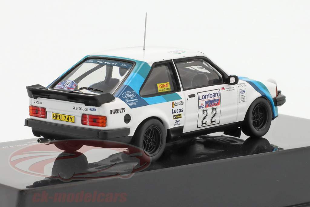 Ford Escort MK3 RS 1600i #22 RAC reunión 1983 L.A. Walker, E. Morgan 1:43 Ixo