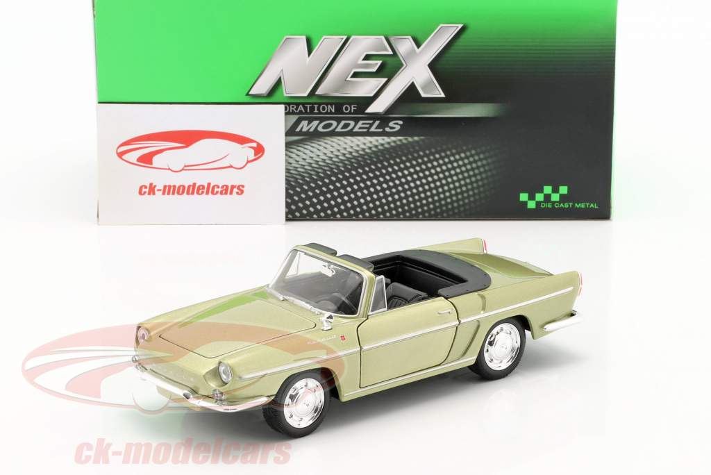 Renault Caravelle Open Top Baujahr 1959 hellgrün metallic 1:24 Welly