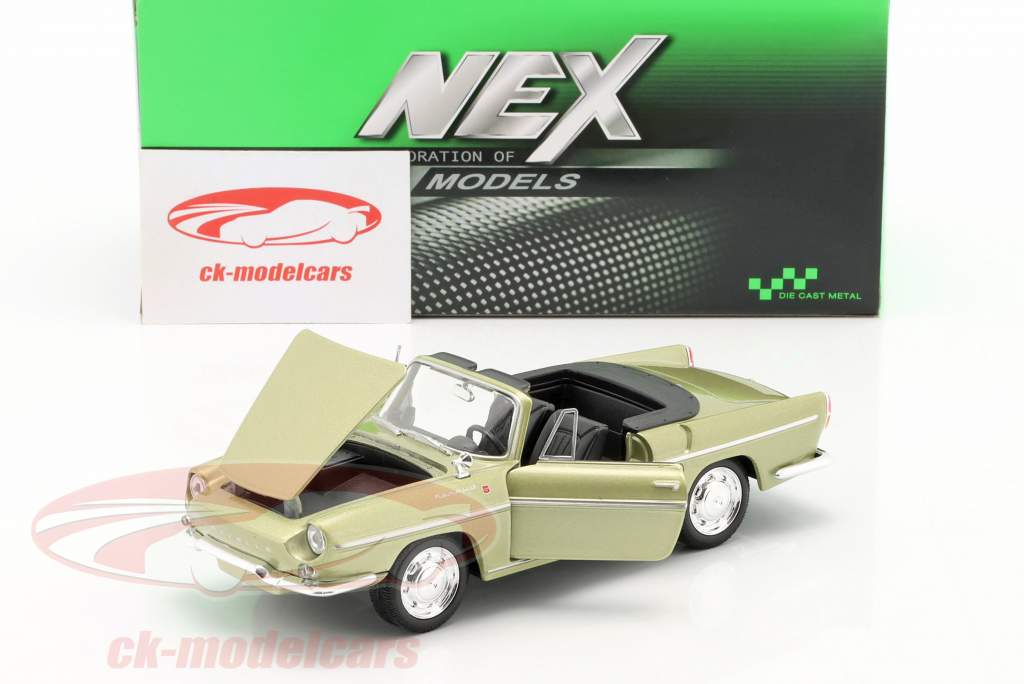 Renault Caravelle Open Top Baujahr 1959 hellgrün metallic 1:24 Welly
