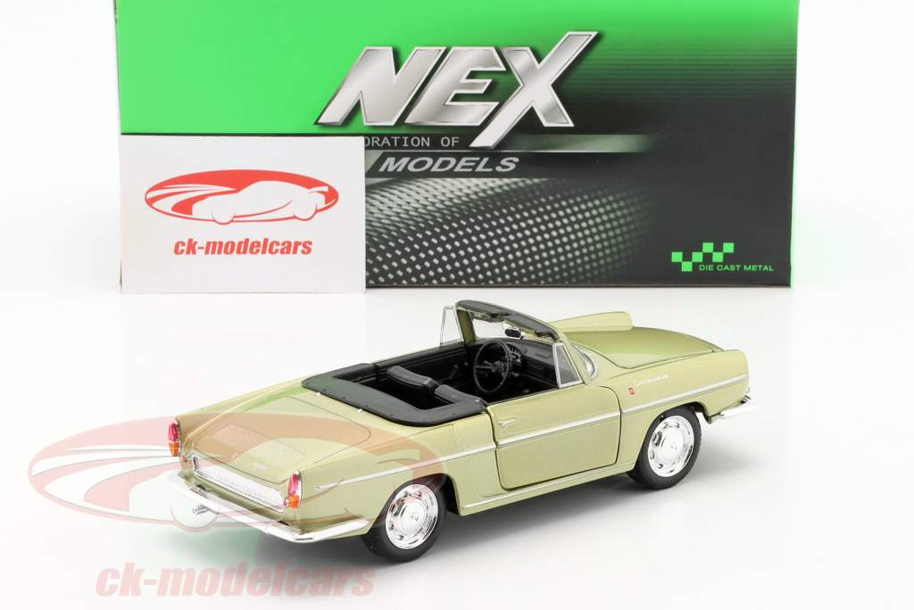 Renault Caravelle Open Top Baujahr 1959 hellgrün metallic 1:24 Welly