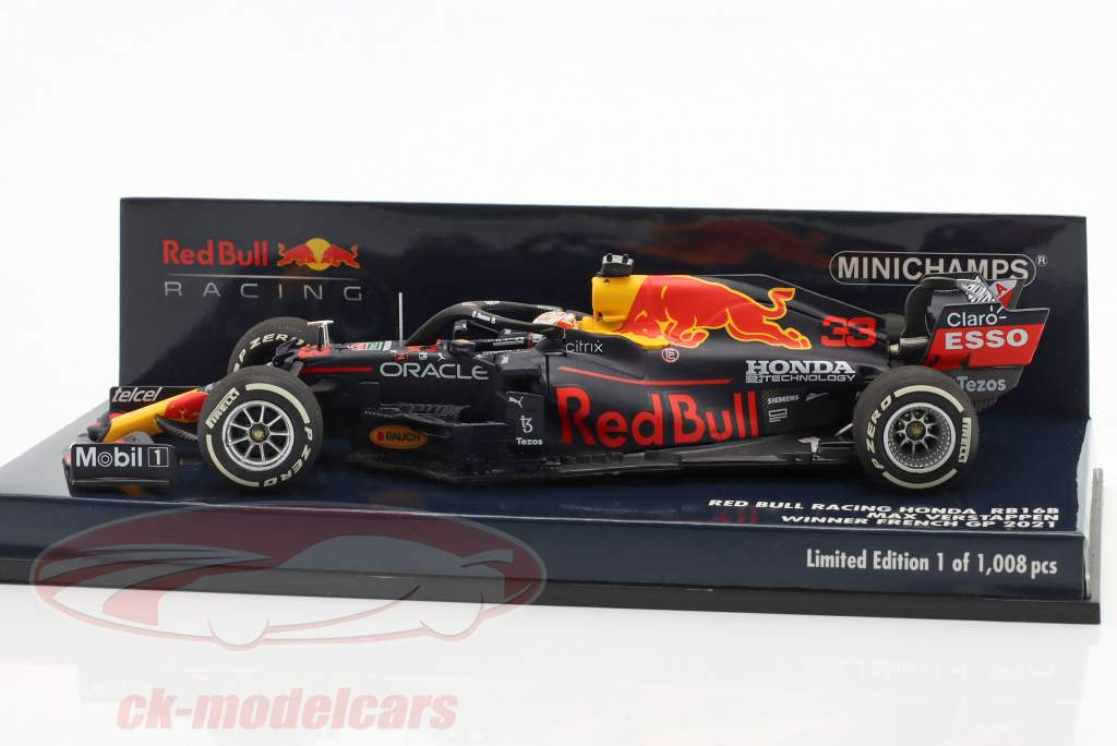 M. Verstappen Red Bull RB16B #33 ganador Francés GP F1 Campeón mundial 2021 1:43 Minichamps