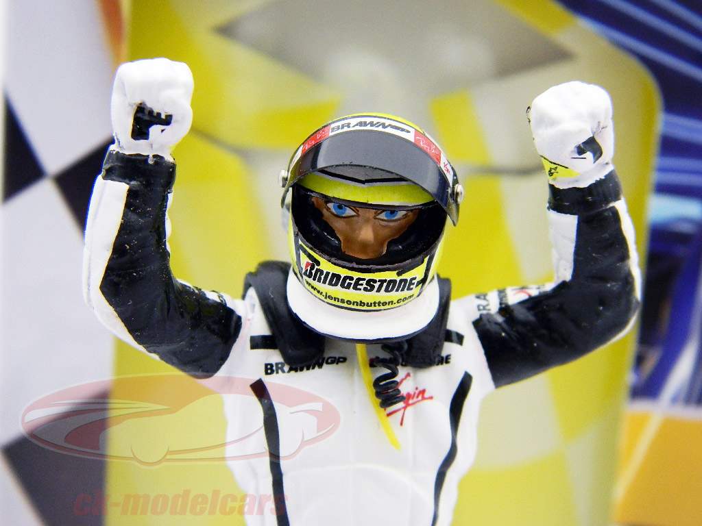 Jenson Button pilote de Formule 1 debout chiffre gagnant Faust TopMo 1:18