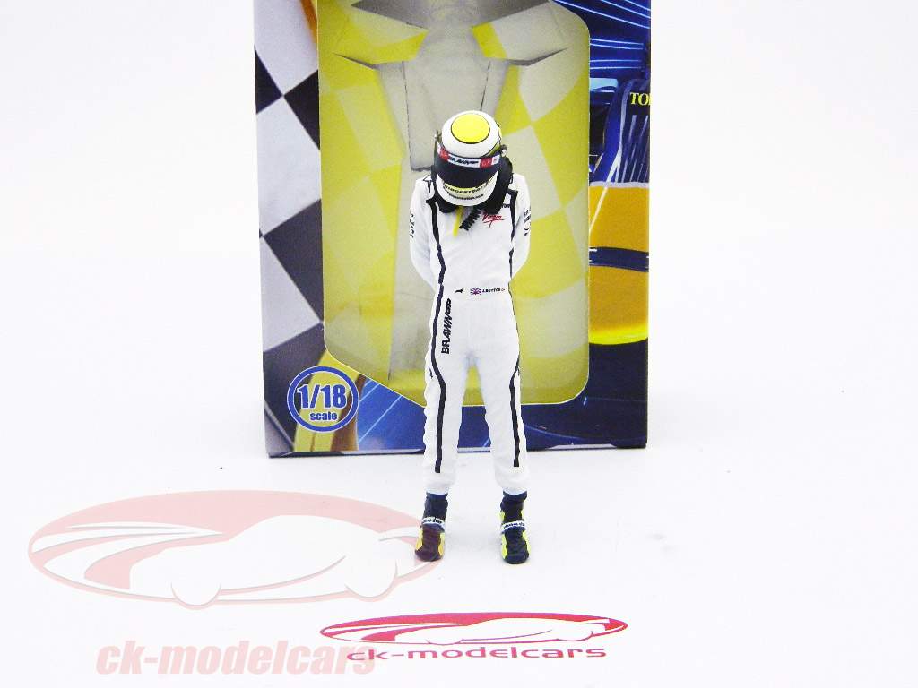 Jenson Button driver figure formula one standing Ed.2 1:18 TopMo
