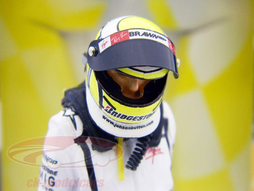 Jenson Button Formule chiffre chauffeur 1 debout Ed.2 1:18 TopMo