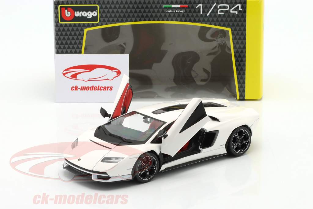 Lamborghini Countach LPI 800-4 Byggeår 2022 hvid 1:24 Bburago