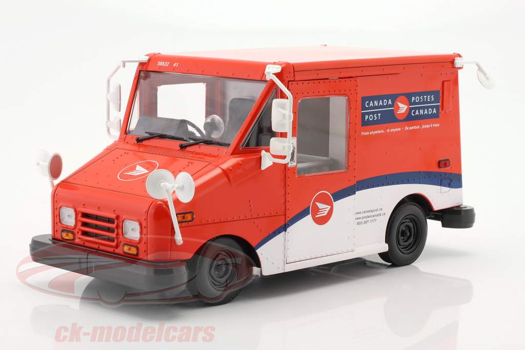 Canada Post Long-Life postvogn (LLV) rød / hvid 1:18 Greenlight