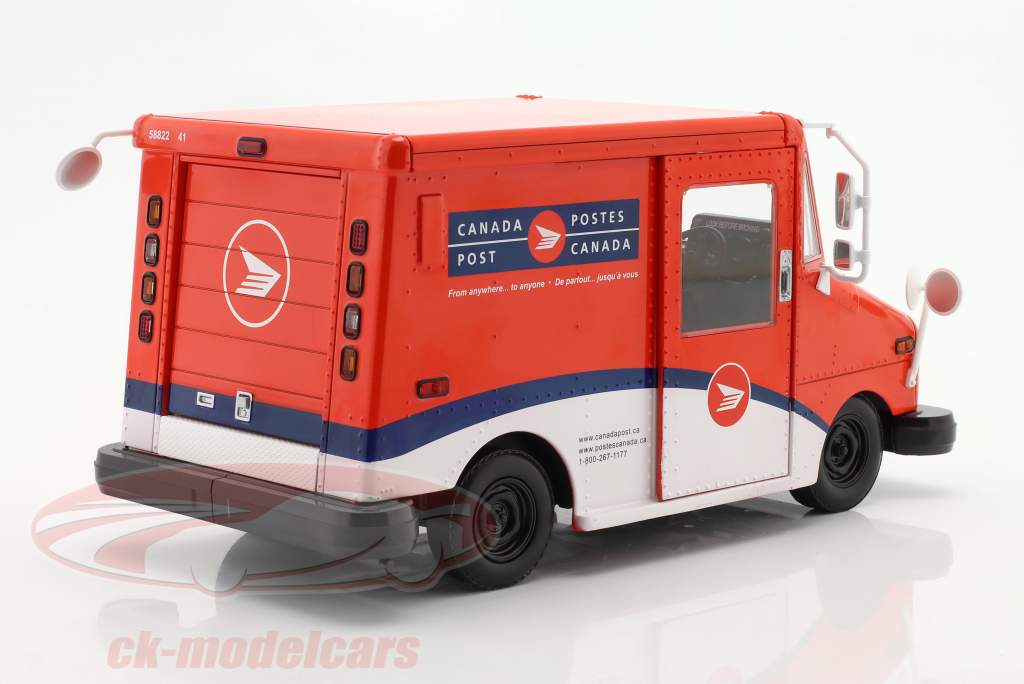 Canada Post Long-Life 邮车 (LLV) 红色的 / 白色的 1:18 Greenlight