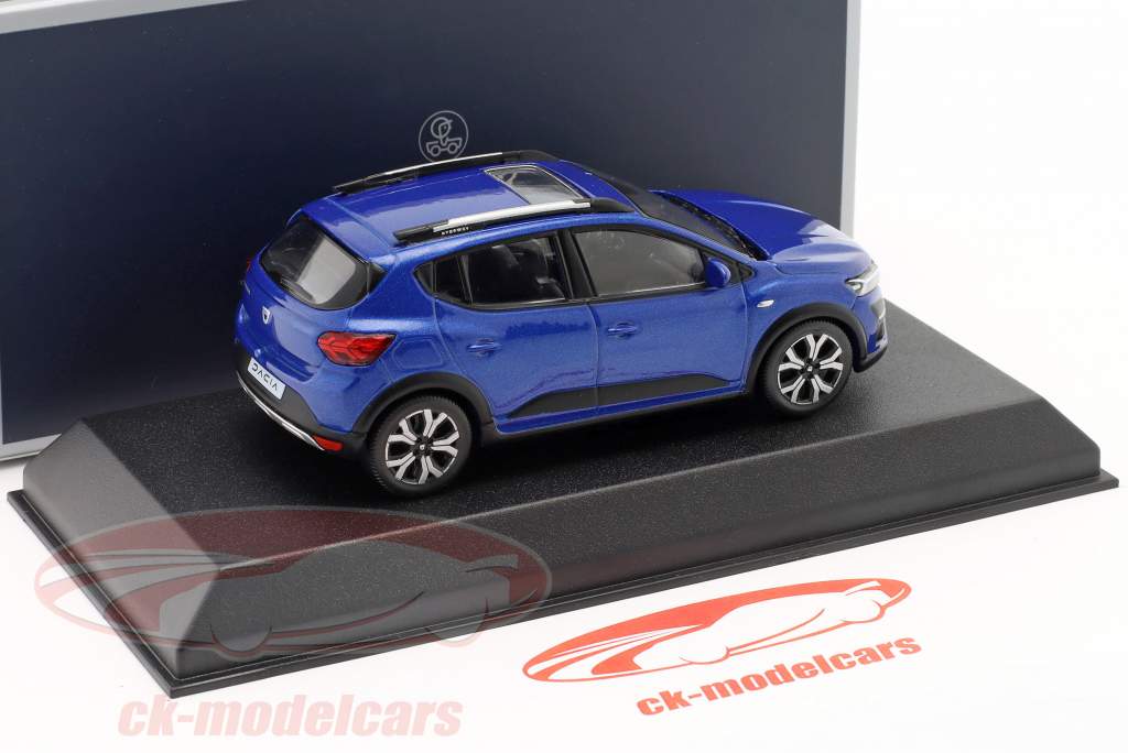Dacia Sandero Stepway Año de construcción 2021 azul metálico 1:43 Norev