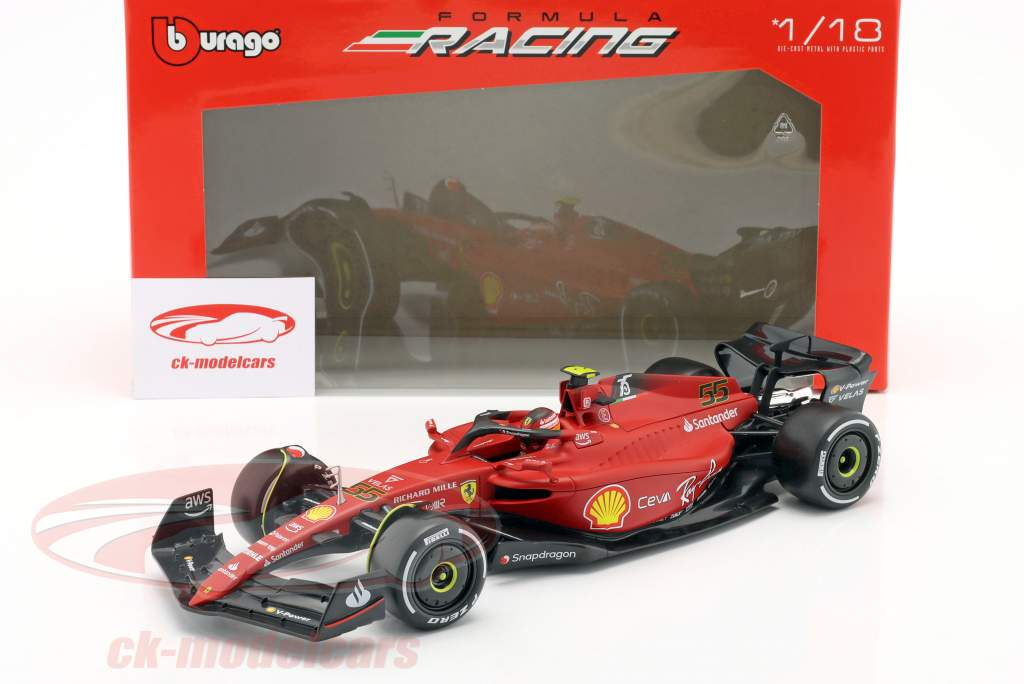 Carlos Sainz jr. Ferrari F1-75 #55 fórmula 1 2022 1:18 Bburago