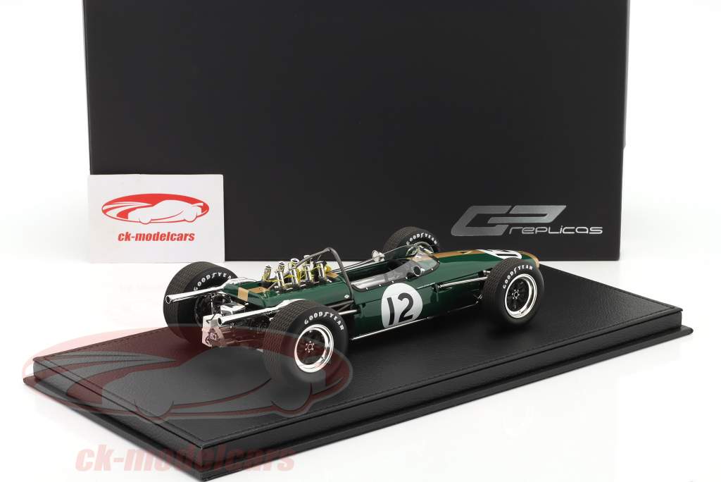 J. Brabham Brabham BT19 #12 winnaar Frans GP formule 1 Wereldkampioen 1966 1:18 GP Replicas