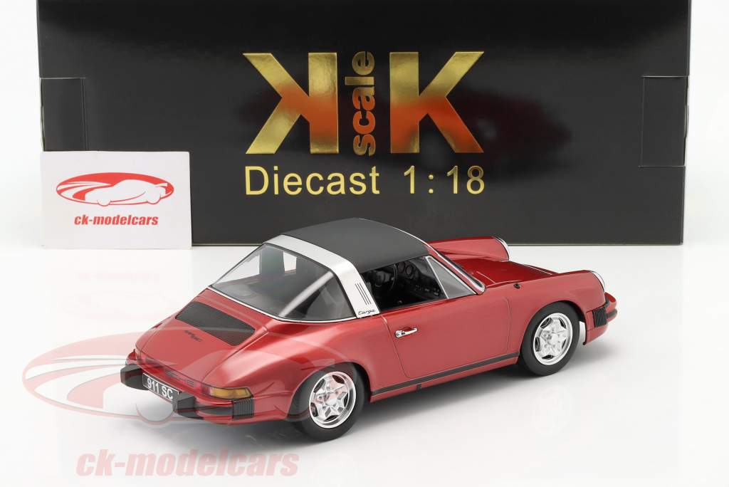 Porsche 911 SC Targa Ano de construção 1978 vermelho metálico 1:18 KK-Scale
