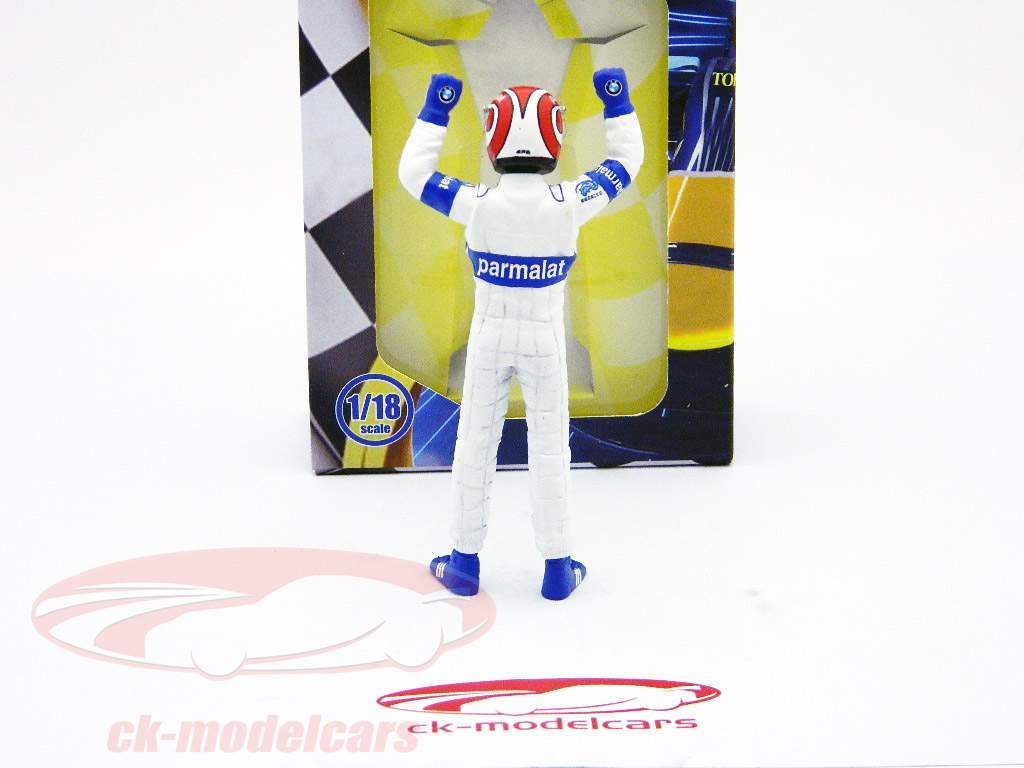 Nelson Piquet driver figure formula one standing winningfist 1:18 TopMo