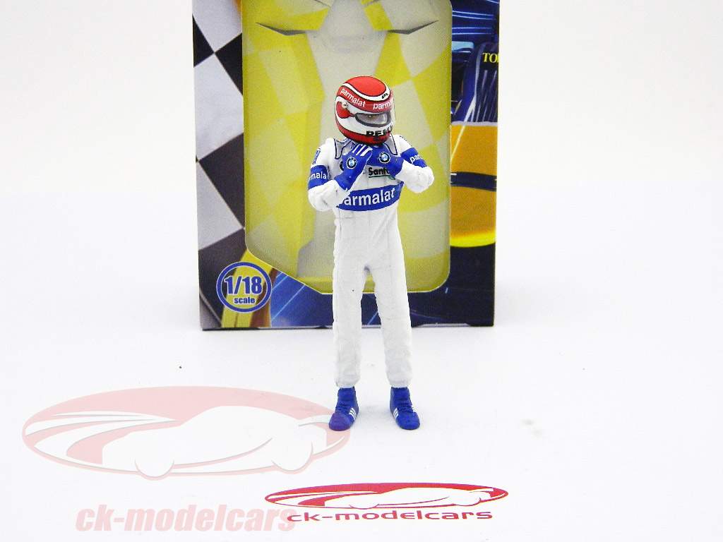 Nelson Piquet driver figure formula one standing Ready to Race 1:18 TopMo