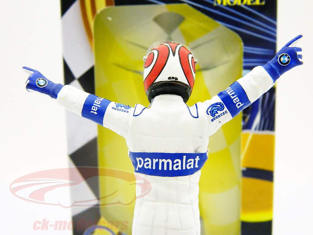 Nelson Piquet driver figure formula one standing finger 1:18 TopMo