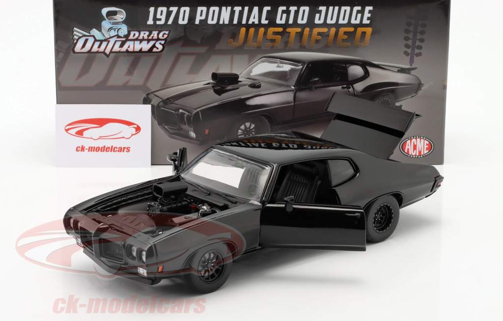 Pontiac GTO Judge Drag Outlaws 1970 negro 1:18 GMP