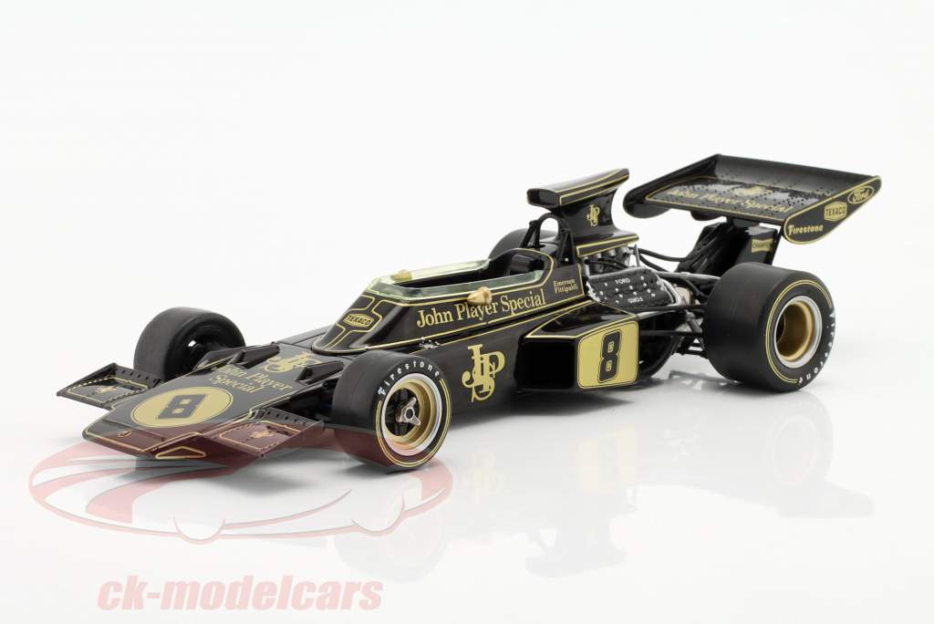 E. Fittipaldi Lotus 72D #8 vinder britisk GP formel 1 Verdensmester 1972 1:24 Ixo