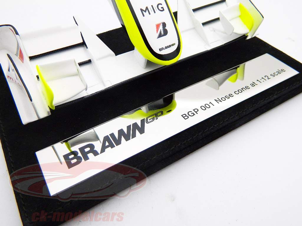 Button / Barrichello Brawn BGP 009 2009 Formule 1 neuskegel 1:12 amalgaam