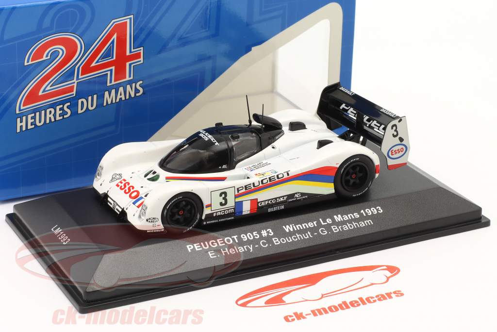 Peugeot 905 #3 Winner 24h LeMans 1993 Helary, Bouchut, Brabham 1:43 Ixo