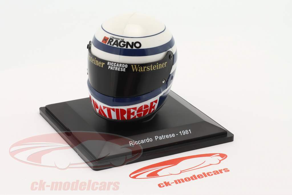 Riccardo Patrese #29 Ragno Arrows Beta Racing Team fórmula 1 1981 casco 1:5 Spark Editions